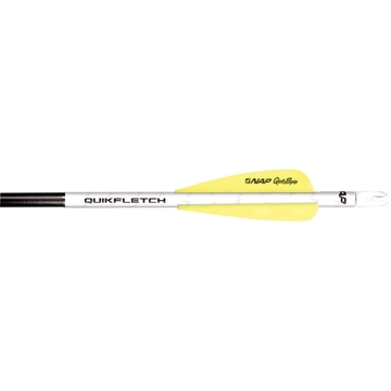 Picture of New Archery Products NAP Quikfletch QuickSpin 4 Fletch Rap White and Yellow 2 in. NAP-60-1006