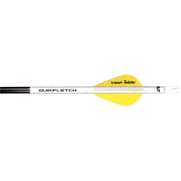 Picture of New Archery Products NAP Quikfletch w/Twister Vanes White/Yellow 6 pk. NAP-60-636