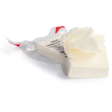 Picture of North American Rescue Compressed Gauze, 4.5" x 4.1yd Sterile 6-Ply 100% Cotton Gauze, Crinkle Weave, Latex Free 30-0052