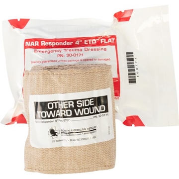Picture of North American Rescue Responder Emergency Trauma Dressing - 4'' Flat 30-0171
