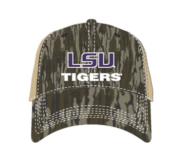 Picture of NATIONAL CAP & SPORTSWEAR WOODY MOBL/KHAKI MESH BACK LSU 1902-LSU