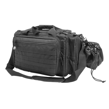 Picture of NcStar VISM Competition Range Bag with Padded Side Pockets, Lockable Zippers, Mag Pockets, Large D-Rings, Wide Padded Shoulder Strap & Black Finish CVCRB2950B