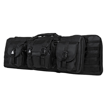 Picture of NcSTAR Double Carbine Case, 36" Rifle Case, Nylon, Black, Exterior PALS Webbing, Interior Padded with Thick Foam, Accommodates two Rifles CVDC2946B-36 CVDC2946B36