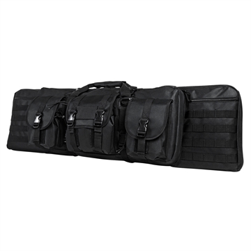 Picture of NcSTAR Double Carbine Case, 42" Rifle Case, Nylon, Black, Exterior PALS Webbing, Interior Padded with Thick Foam, Accommodates two Rifles CVDC2946B-42 CVDC2946B42