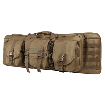 Picture of NcSTAR Double Carbine Case, 36" Rifle Case, Nylon, Tan, Exterior PALS Webbing, Interior Padded with Thick Foam, Accommodates two Rifles CVDC2946T-36 CVDC2946T36