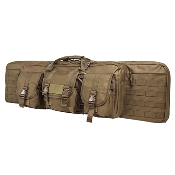 Picture of NcSTAR Double Carbine Case, 42" Rifle Case, Nylon, Tan, Exterior PALS Webbing, Interior Padded with Thick Foam, Accommodates two Rifles CVDC2946T-42 CVDC2946T42