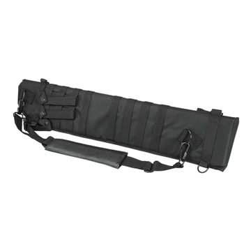 Picture of NcSTAR Shotgun Scabbard, Black, Nylon, 29" Length, Six Metal D-Ring locations, Includes Padded Shoulder Sling CVSCB2917B