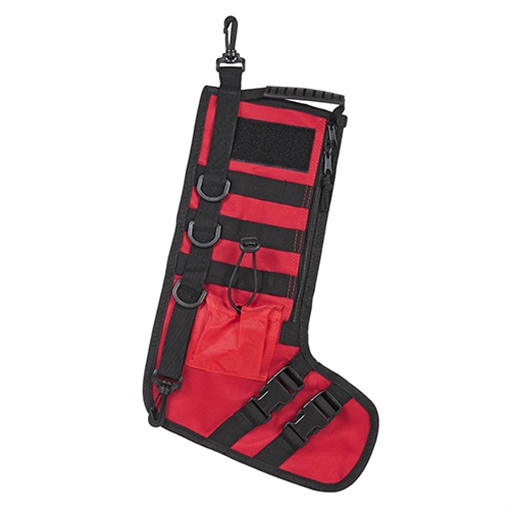 Picture of NC STAR TACTICAL STOCKING HOLIDAY W/ HANDLE RED AND BLACK 15"X10.5"X6.5" CNSTKG2986R