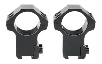 Picture of NcSTAR 3/8" Dovetail Rings, Supports 1" Scope Tubes , Black, 2 Piece, Fits on 3/8" Dovetail Rails RB27
