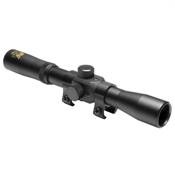 Picture of NcStar 4x20mm Compact Air Rifle Scope with 3/8" DT Rings / Blue Lens SCA420B