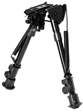 Picture of NcStar Precision Grade Fullsize Friction Bipod Black 7-11" Steel/Aluminum W/Adapters ABPGF