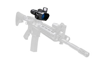 Picture of NcSTAR Advance Dual Optic, 3-9 Magnification, 42MM Objective, P4 Sniper Illuminated Red/Blue Reticle, Matte Finish, Black, Includes Picatinny Mount and Piggy Back Mounted Flip Up Red Dot VADOBP3942G
