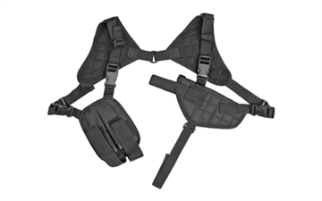 Picture of NcSTAR Shoulder Holster, Nylon, Black, Fully Adjustable, Includes Pistol Holster and Dual Magazine Pouch CV2909