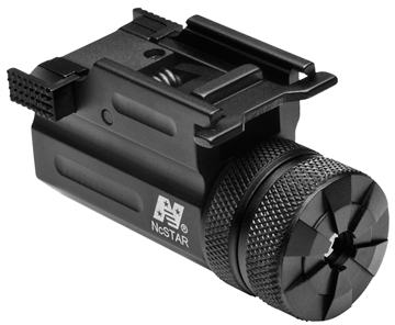 Picture of NcSTAR Compact Green Laser with QR Weaver Mount, Fits Weaver Style Rail, Black, Ambidextrous Sliding On/Off Switch AQPTLMG