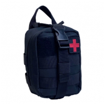 Picture of NCSTAR COMPACT TRAUMA KIT 1 BLACK MOLLE W/ RED CROSS PATCH C1RTK1B-A