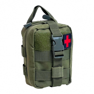 Picture of NCSTAR COMPACT TRAUMA KIT 1 OD GREEN MOLLE W/ RED CROSS PATCH C1RTK1T-A