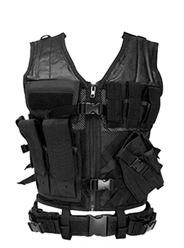 Picture of NcStar Tactical Vest XL-XXL Black PVC/Mesh Webbing CTVL2916B