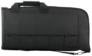 Picture of NcStar VISM Rifle Case Black PVC Nylon w/ ID Holder Foam Padding Double Zippers & Mag Pouches CV290746