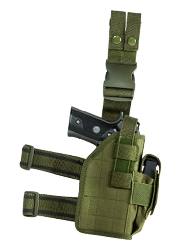 Picture of NcStar Drop Leg Leg Green PVC Fabric Leg Fits Full Size Semi-Auto Fits Compact Semi-Auto Right Hand CVDLHOL2954G