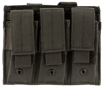 Picture of NcSTAR Triple Pistol Magazine Pouch, Nylon, Black, MOLLE Straps for Attachment, Fits Three Standard Capacity Double Stack Magazines CVP3P2932B