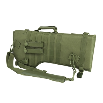 Picture of NcSTAR Rifle Scabbard, Green, Nylon, 22" Length, Six Metal D-Ring locations, Includes Padded Shoulder Sling CVRSCB2919G