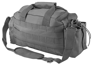 Picture of NcStar VISM Small Range Bag Side Pockets, PALs Webbing, Carry Handles/Adjustable Shoulder Strap, 12"L x 5"W x 7"H Interior Dimensions Urban Gray CVSRB2985U