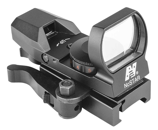Picture of NcStar Red & Green Reflex Sight with 4 Reticles Black Anodized 1 x 0.95" x 1.34" Red/Green Multi Reticle D4RGBQ