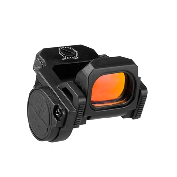 Picture of NcSTAR Flip Dot Pro, Red Dot Optic, 22X16MM Objective, 3 MOA Dot, Folding Design, Matte Finish, Black, Includes Picatinny Mount, Dovetail Mount for Glocks, and Mounting Plates for Glock MOS and RMR VDFLIPPRO
