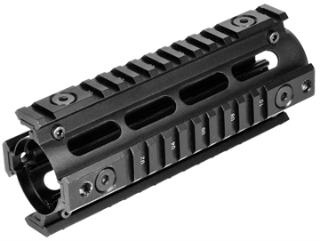 Picture of NcStar Quad Rail Carbine Length AR-15 Black Hardcoat Anodized Aluminum 6.70" MAR4S
