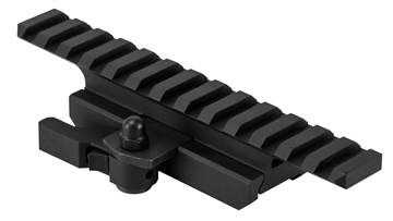 Picture of NcStar QR Riser Gen2 Locking/Quick Detach Black Aluminum, Fits AR15/M4 Picatinny Rail Mount MARFQV2