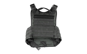 Picture of NcSTAR Plate Carrier Vest, Nylon, Black, Size Medium-2XL, Fully Adjustable, PALS/ MOLLE Webbing, Compatible with 10" x 12" Hard Plates CVPCV2924B