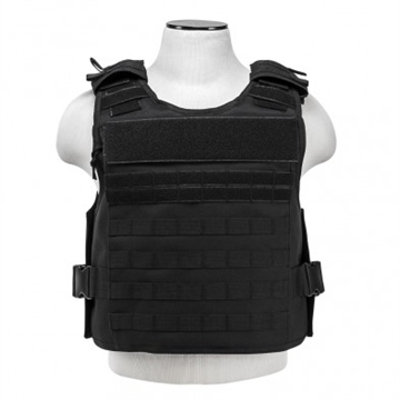 Picture of NCSTAR PLATE CARRIER VEST BLACK MED-2XL W/ 2 EXTERNAL POCKETS FOR HARD ARMOR PLATES CVPCVEP2984B