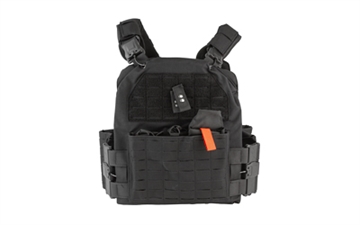 Picture of NcSTAR Quick Release Laser Cut Plate Carrier, Black, Size 2XL, Quick Release Metal Buckles at Shoulders and Sides, Side Plate Panel Pockets fit 6"x11" Side Plates, Laser Cut MOLLE Slots, Kangaroo Pouch, Adjustable Cummerbund, Main Pouch Fits 11"x14" Hard Plates CVLCQRL3055B