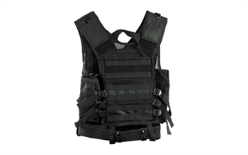 Picture of NcSTAR Tactical Vest, Nylon, Black, Size Medium- 2XL, Fully Adjustable, PALS Webbing, Pistol Mag Pouches, Rifle Mag Pouches, Includes Pistol Belt with Additional Accessory Pouches CTV2916B