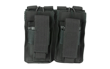 Picture of NcSTAR Double AR Magazine Pouch, Nylon, Black, MOLLE Straps for Attachment, Fits Two AR Style Magazines CVAR2MP2927B