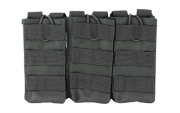 Picture of NcSTAR Triple AR Magazine Pouch, Nylon, Black, MOLLE Straps for Attachment, Fits Three AR Style Magazines CVAR3MP2928B