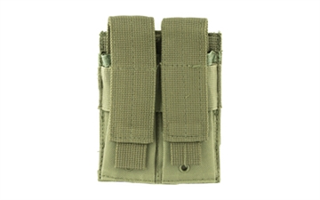 Picture of NcSTAR Double Pistol Magazine Pouch, Nylon, Green, MOLLE Straps for Attachment, Fits Two Standard Capacity Double Stack Magazines CVP2P2931G
