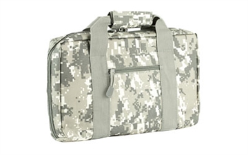 Picture of NcSTAR Discreet Pistol Case, Nylon, Digital Camo, Two Padded Handgun Compartments, Six Elastic Magazine Loops, Carry Handle CPD2903