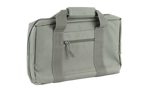 Picture of NcSTAR Discreet Pistol Case, Nylon, Gray, Two Padded Handgun Compartments, Six Elastic Magazine Loops, Carry Handle CPU2903