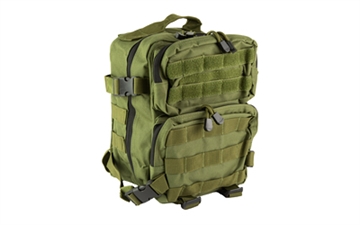 Picture of NcSTAR Every Day Pack, Backpack, 12.5"x11.5"x3" Main Compartment, Green, Two Small Compartments with Four Cinch Straps, Molle Webbing, Adjustable Bottom Straps CVEDP3056G