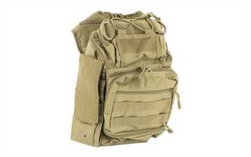 Picture of NcSTAR First Responder Utility Bag, Nylon, Tan, MOLLE / PALS Webbing, Rear Concealed Carry Pocket, Shoulder Strap CVFRB2918T