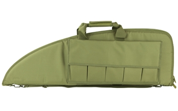 Picture of NcSTAR 2907 Series Rifle Case, Green, Nylon, 36" Length, Includes 5 Exterior Mag Pouches, Extra Wide to Allow Room for Scoped Rifles CVG2907-36