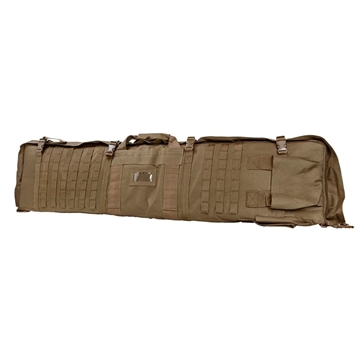 Picture of NcSTAR Rifle Case Shooting Mat, 48" Rifle Case, Unfolds to 66" Shooter's Mat, Nylon, Tan, Exterior PALS Webbing, Includes Backpack Shoulder Straps CVSM2913T