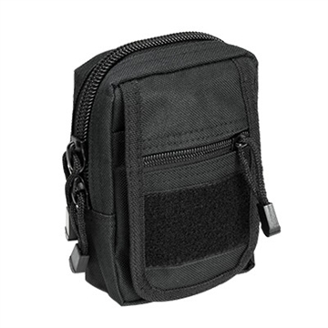 Picture of NcSTAR Small Utility Pouch, Nylon, Black, MOLLE Straps for Attachment, Zippered Compartment CVSUP2934B