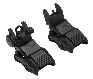 Picture of NcStar Pro Series Flip Up Front and Rear Sights Black Flip Up for AR-Platform VMARFLC