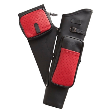 Picture of Neet Neet NT-2100 Leather Target Quiver Black with Red Pockets RH 1140