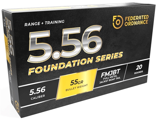 Picture of Nemo Arms 5.56mm 55gr Full Metal Jacket Boat Tail 20 Per Box/50 Case 556M193NA55FO