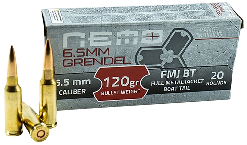 Picture of Nemo Arms 6.5Grendel 120gr Full Metal Jacket Boat Tail 20 Per Box/25 Case 65GNA120PPU