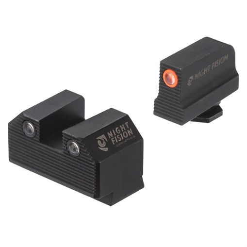 Picture of Night Fision Optics Ready Stealth Night Sight Set Orange Front Black Rear for Glock 43x MOS GLK-003-290-297-OGZG
