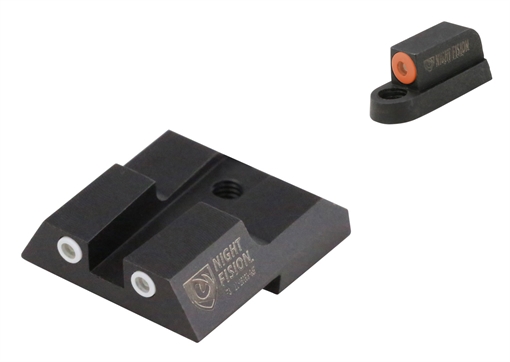 Picture of Night Fision Tritium Night Sights For CZ-USA Green Tritium Orange Outline Front Sight-Green Tritium White Outline Rear Sight CZ P-07/P-09 CZU076003OGWG